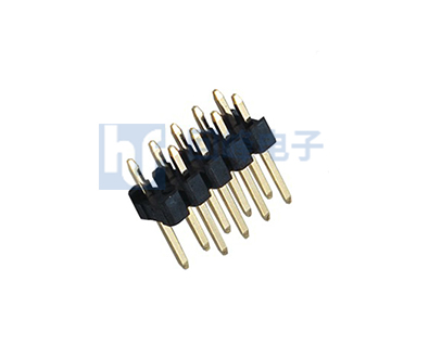 2.54mm 单层双排 180°  回峰排针