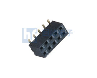 2.0mm 排母 SMT PA9T料黑色 H=4.3 连接器