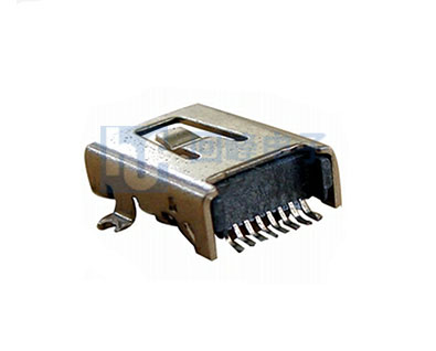 MINI 8P USB,表面镀锡,贴片式