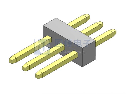 1.0mm 单塑  180度 1*40PIN  排针