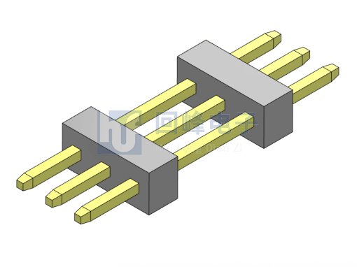 1.0mm 双塑  180度  1*3PIN  排针