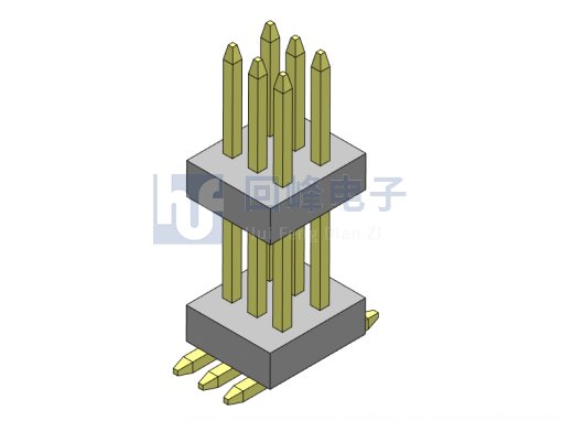 0.8mm 双塑 SMT  2*40PIN 排针