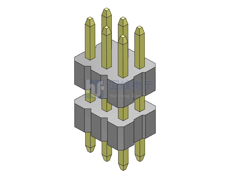 1.0mm 双塑  180度 2*40PIN  排针