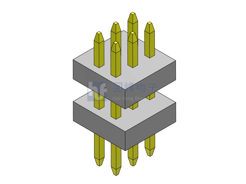 1.0mm 双塑  180度 2*40PIN  排针
