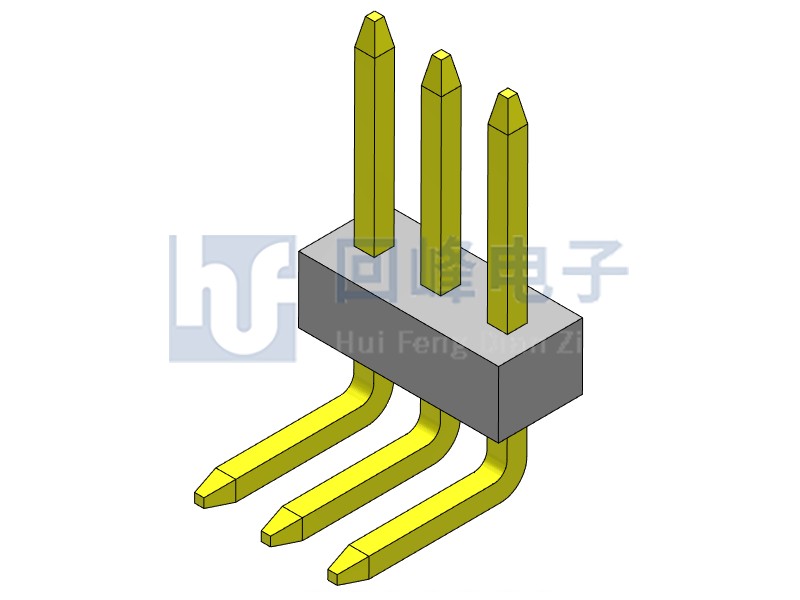 1.0mm 单塑 90度 1*40PIN  排针