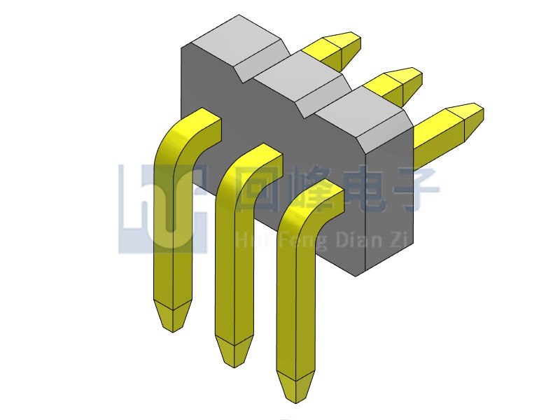 1.27mm 单塑  90度 1*40PIN  排针
