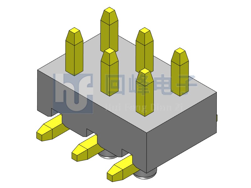 2.0mm 单塑 SMT 180度 2*40PIN 排针