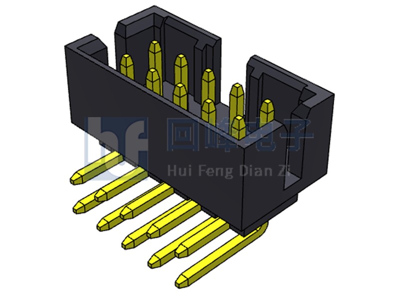 2.0mm 单塑  90度 2*5PIN 排针