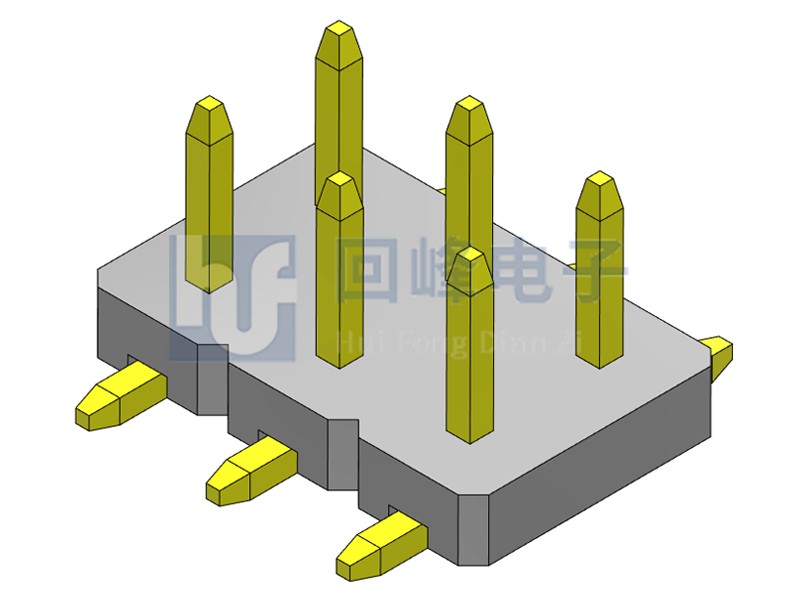 2.54mm 单塑 SMT 180度 2*40PIN 回峰