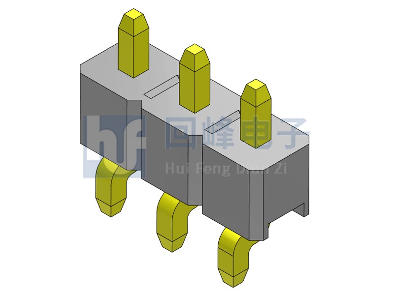 2.54mm 单塑 SMT 90度 1*40PIN 回峰
