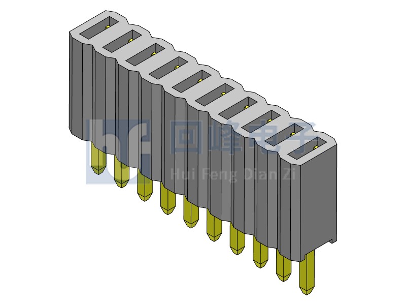1.27mm 单排单塑 180度 1*40PIN  回峰