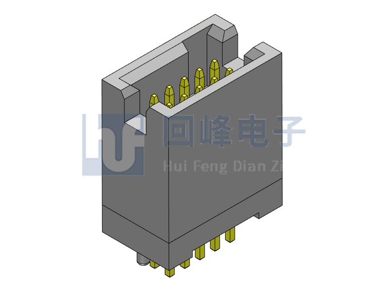 1.27mm 双排单塑 DIP 180度  黑壳