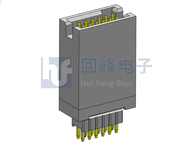 1.27mm 双排双塑 DIP  180度  黑壳