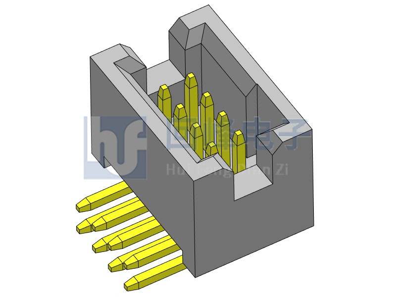 1.27mm 双排单塑 DIP  90度弯脚 黑色