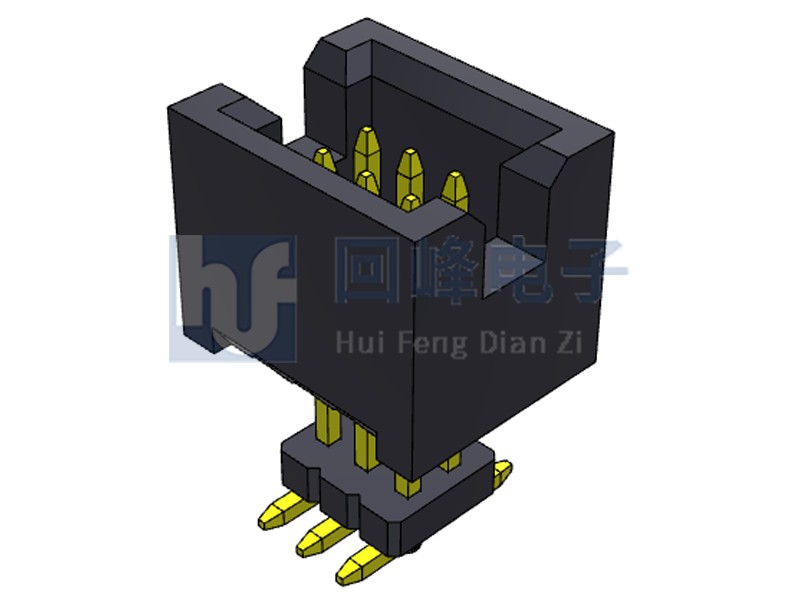 1.27mm简牛 双排双塑 2*3PIN SMT 180度