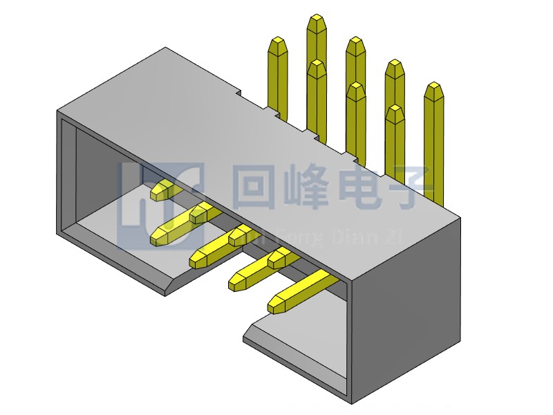 2.0mm简牛 双排单塑 DIP  90度弯脚
