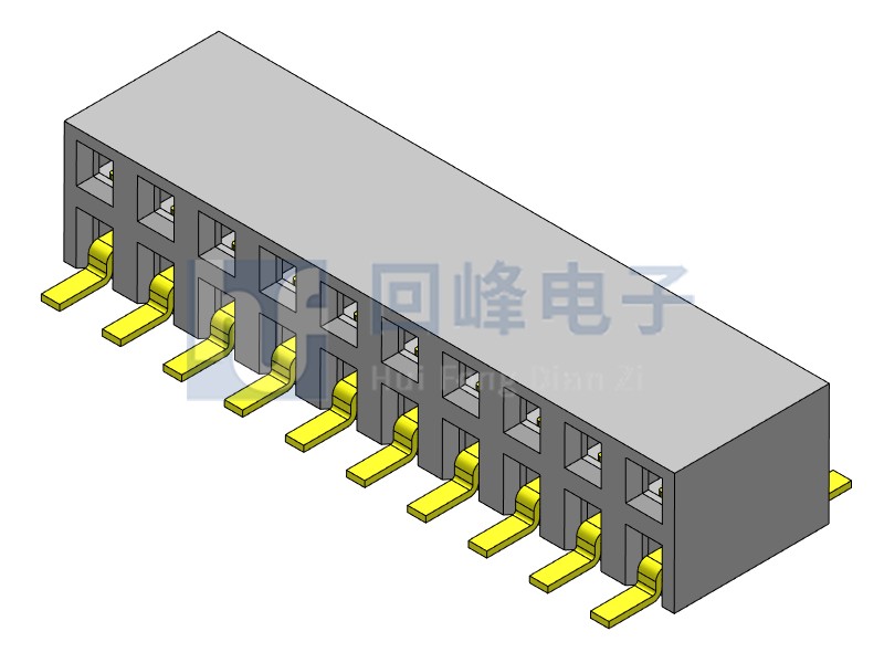 2.0mm排母 双排双塑 SMT  2*10PIN