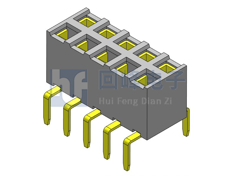 2.0mm排母 双排双塑 DIP 180度 2*10PIN