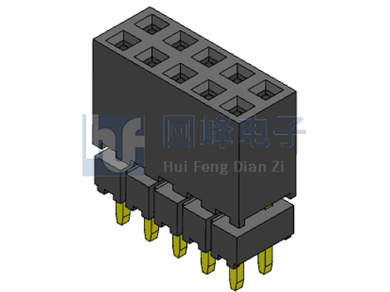 2.0mm排母 双排双塑 180度 2*40PIN