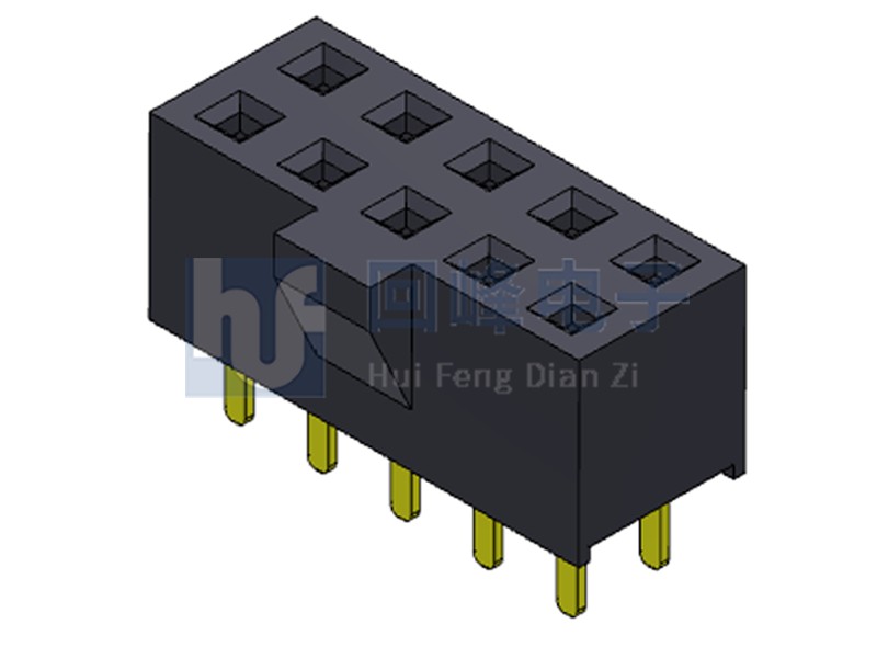 2.0mm排母 双排单塑 DIP 180度