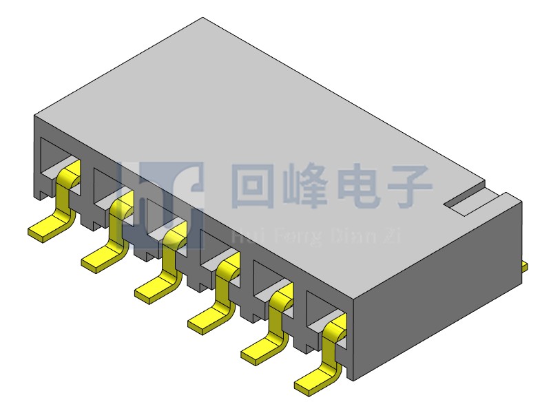 2.54mm排母 单排单塑 SMT 90度蜈蚣脚