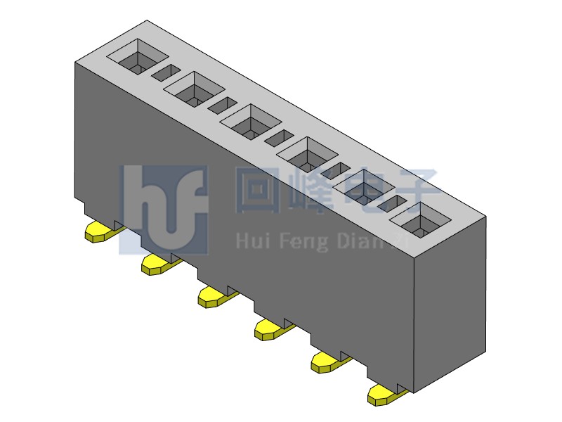 3.96mm排母 单排单塑 SMT 180度 1*40PIN