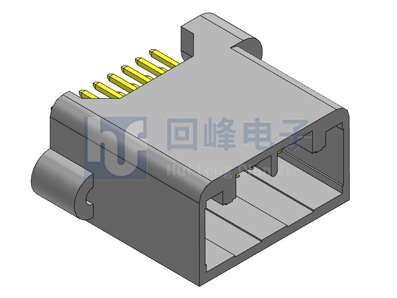 2.2mm 双排公座 2*8PIN 耐高温 铝合金