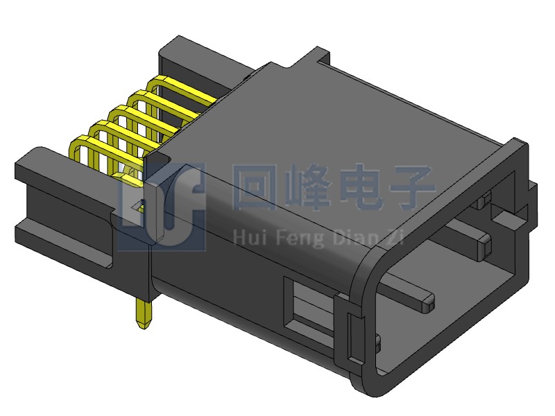 1.8mm 90度双排弯脚公座 2*5PIN 耐高温