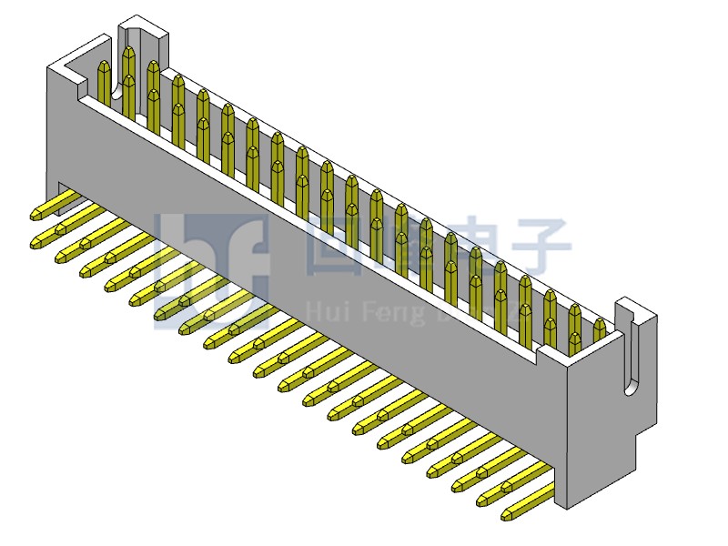 2.0mm 双排弯脚公座 2*40PIN 不耐高温