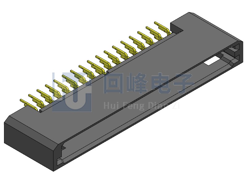 1.27mm 双排公座 2*68PIN 耐高温 黑色