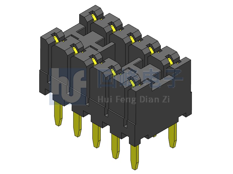 2.8mm 夹层  双排公座 2*5PIN