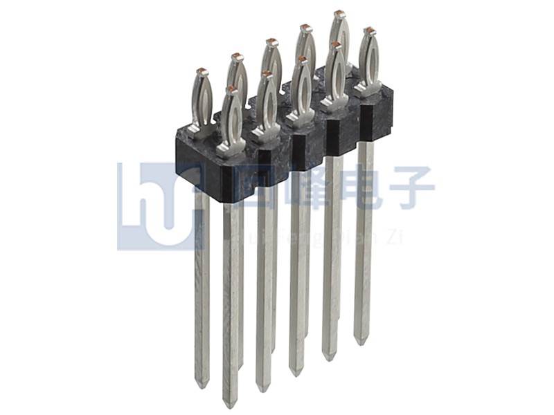2.54mm鱼眼排针 双排双塑 180度 DIP 2*40PIN