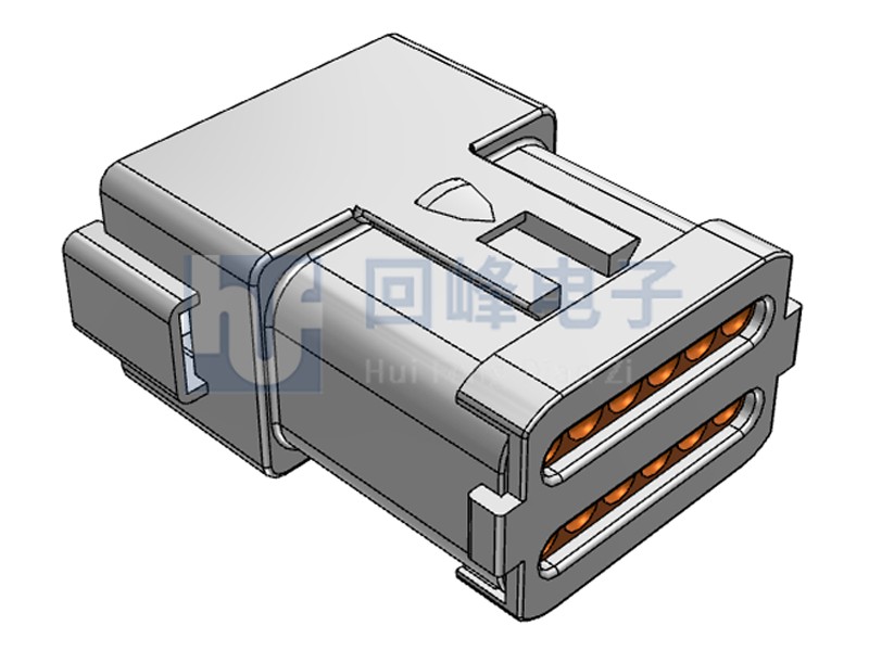2*6PIN 公端子护套 线到线 可密封