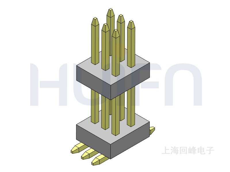 0.8mm 双塑 SMT  2*40PIN 排针