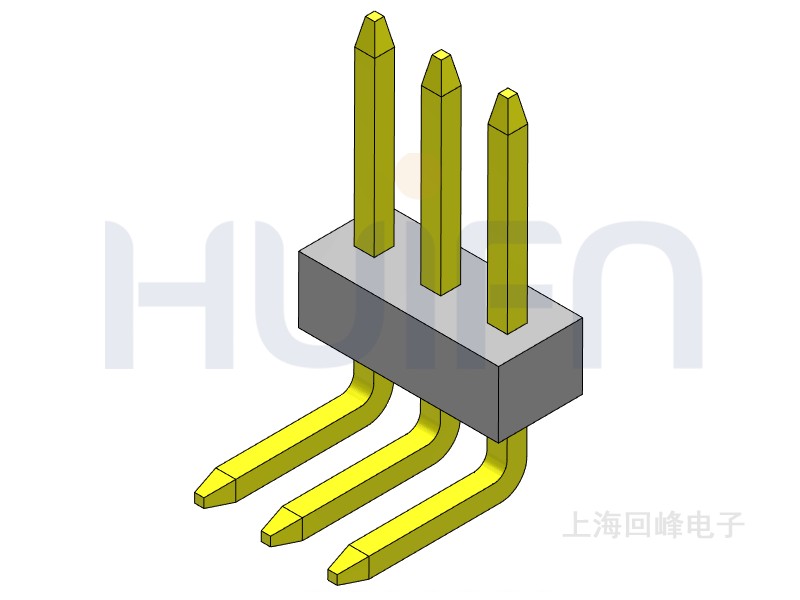 1.0mm 单塑 90度 1*40PIN  排针