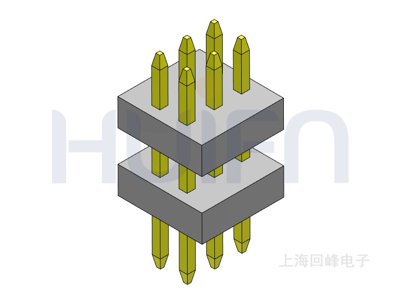 1.0mm 双塑  180度 2*40PIN  排针