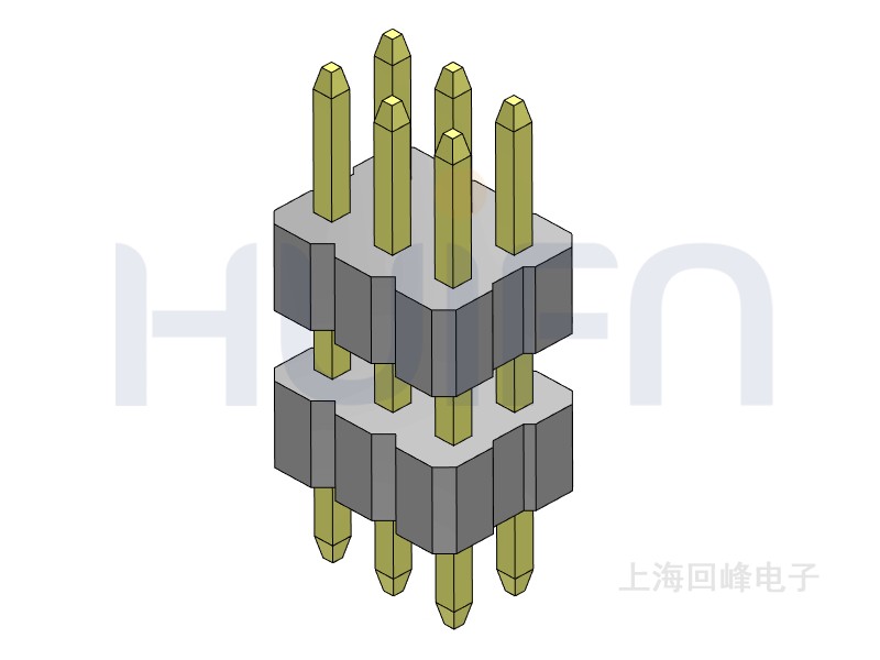 1.0mm 双塑  180度 2*40PIN  排针