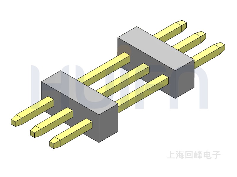 1.0mm 双塑  180度  1*3PIN  排针