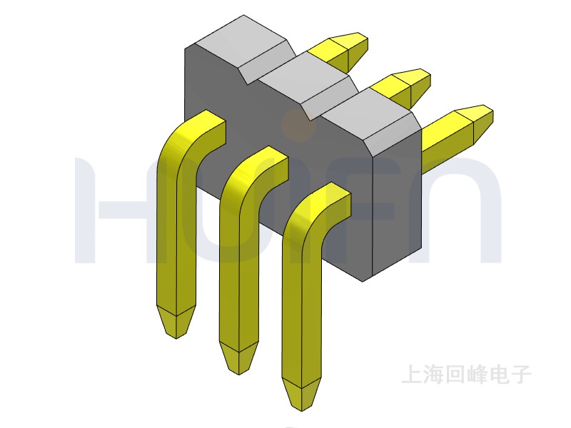 1.27mm 单塑  90度 1*40PIN  排针