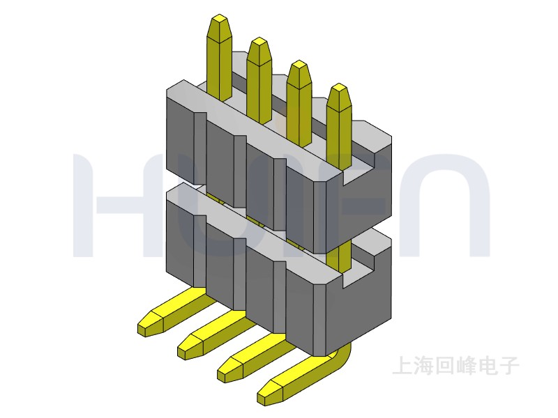1.27mm 双塑单排 90度 1*40PIN 排针