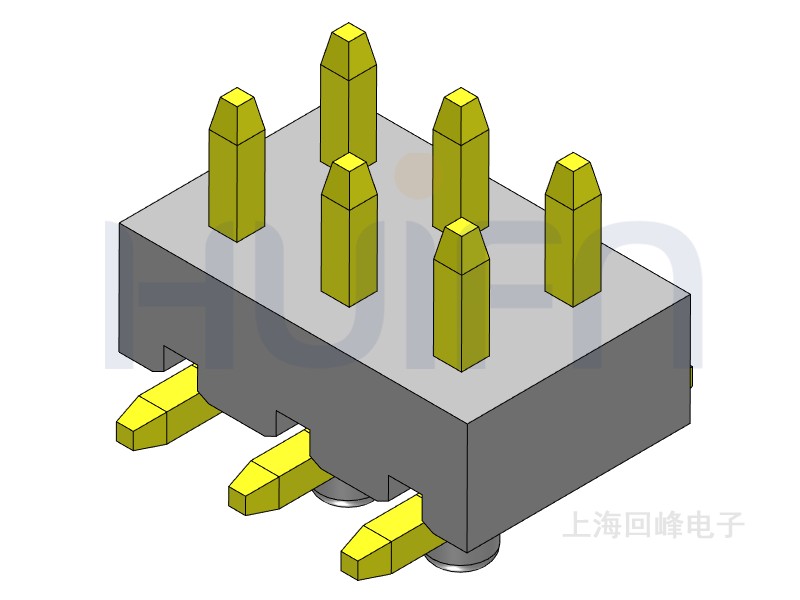 2.0mm 单塑 SMT 180度 2*40PIN 排针