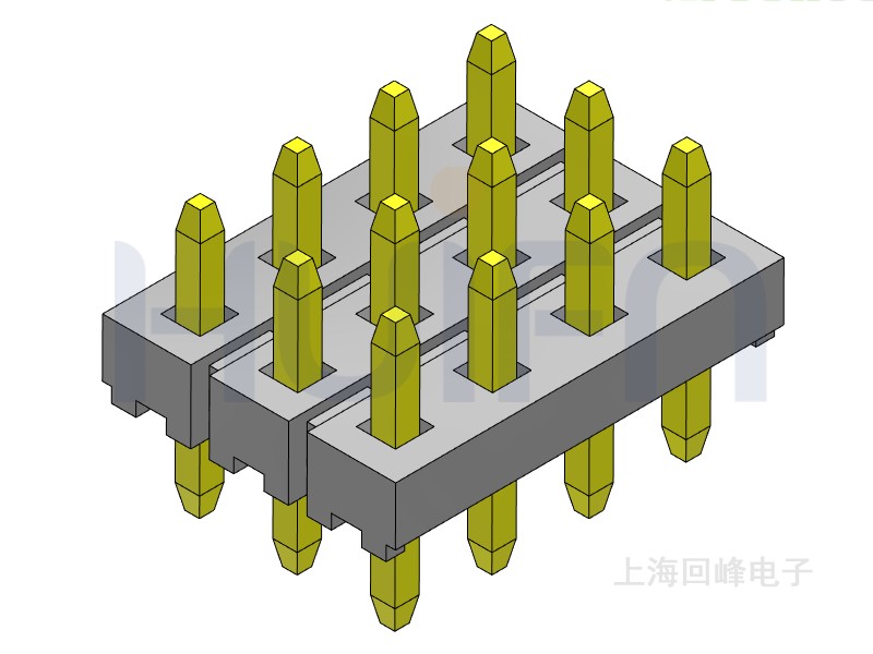 2.0mm 单塑 180度 3*40PIN 排针