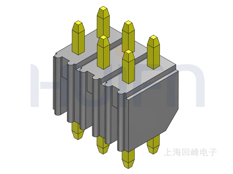 2.0mm 单塑 180度 2*40PIN 回峰排针