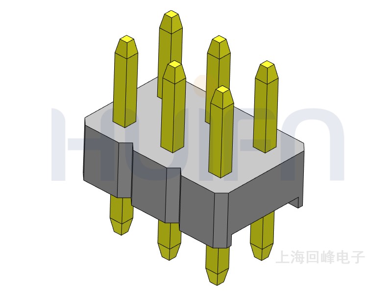 2.0mm 单塑 180度 2*40PIN 回峰排针