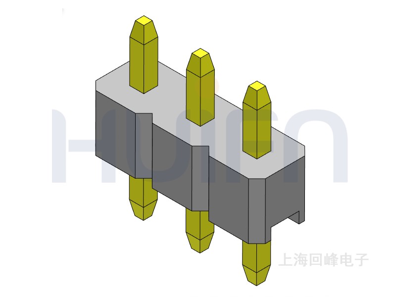 2.0mm 单塑 180度 1*40PIN 回峰排针