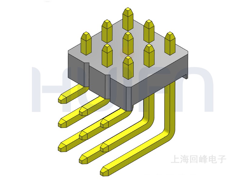2.54mm 单塑 90度 3*40PIN 回峰排针