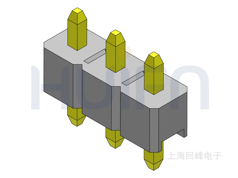 2.54mm 单塑 180度 1*40PIN 回峰排针