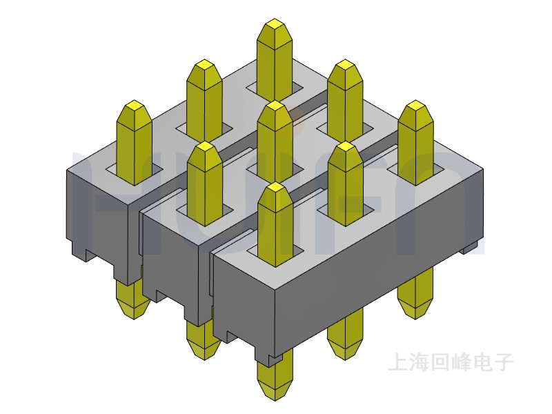 2.54mm 单塑 180度 3*40PIN 回峰排针