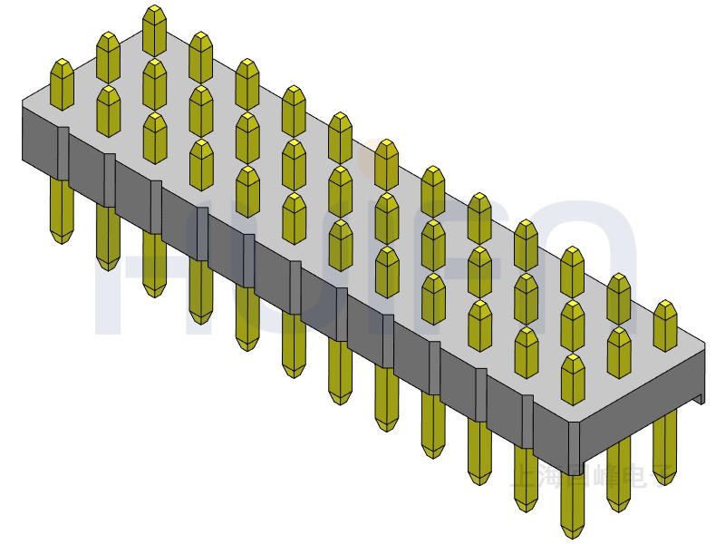 2.54mm 单塑 180度 3*12PIN 回峰排针