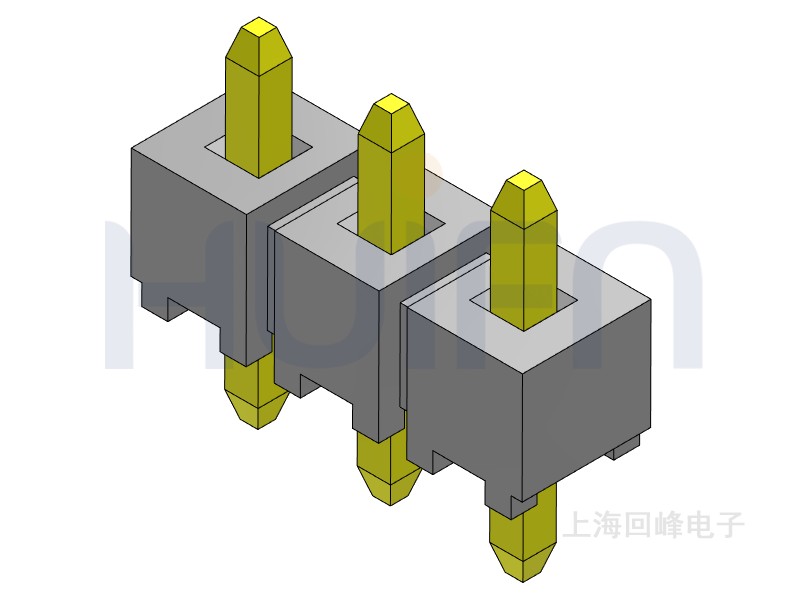 2.54mm 单塑 180度 1*40PIN 回峰排针